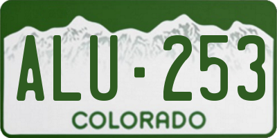 CO license plate ALU253