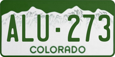CO license plate ALU273