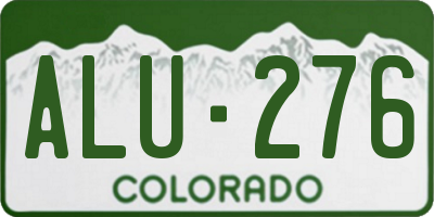 CO license plate ALU276