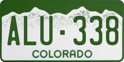 CO license plate ALU338