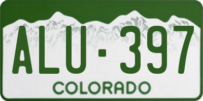 CO license plate ALU397