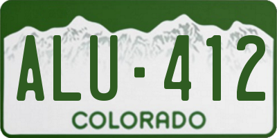 CO license plate ALU412