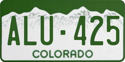 CO license plate ALU425