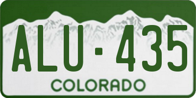 CO license plate ALU435