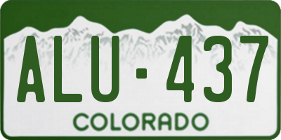 CO license plate ALU437