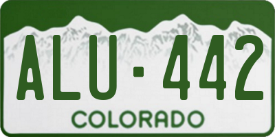CO license plate ALU442