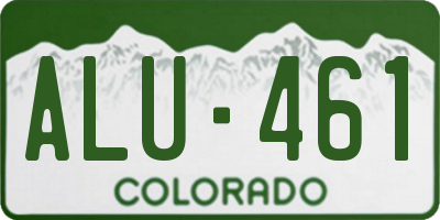 CO license plate ALU461