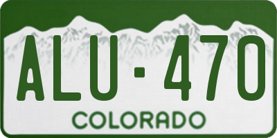 CO license plate ALU470