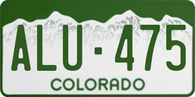 CO license plate ALU475