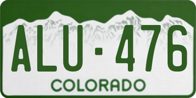 CO license plate ALU476
