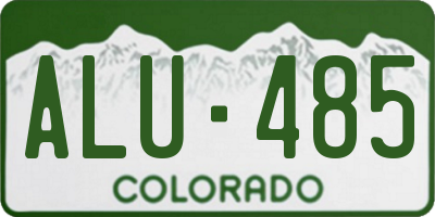 CO license plate ALU485