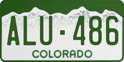 CO license plate ALU486