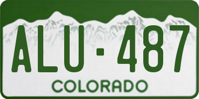 CO license plate ALU487