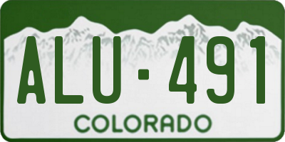 CO license plate ALU491