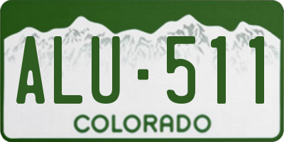 CO license plate ALU511