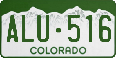 CO license plate ALU516