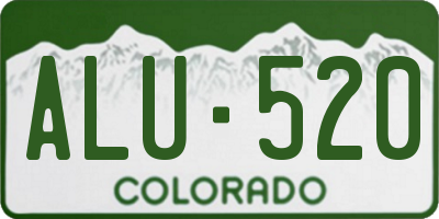 CO license plate ALU520
