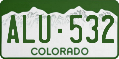 CO license plate ALU532