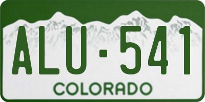 CO license plate ALU541