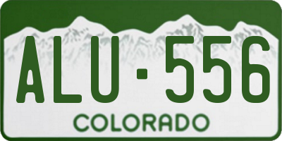 CO license plate ALU556