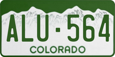 CO license plate ALU564
