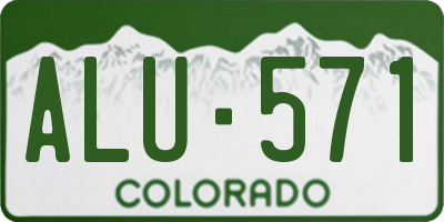CO license plate ALU571