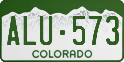 CO license plate ALU573