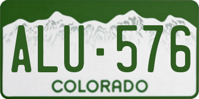 CO license plate ALU576