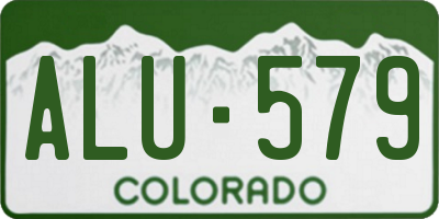 CO license plate ALU579