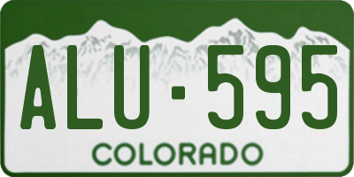 CO license plate ALU595