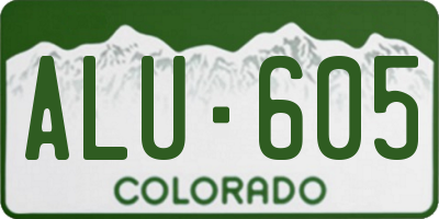 CO license plate ALU605