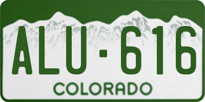 CO license plate ALU616