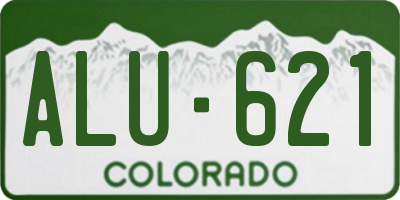 CO license plate ALU621