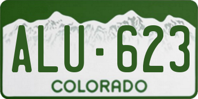 CO license plate ALU623