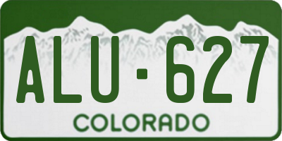 CO license plate ALU627
