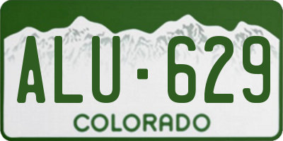CO license plate ALU629