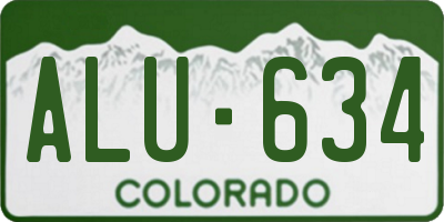 CO license plate ALU634