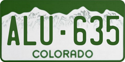 CO license plate ALU635