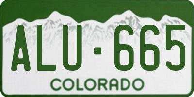 CO license plate ALU665