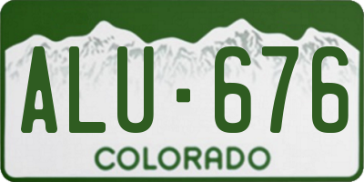 CO license plate ALU676