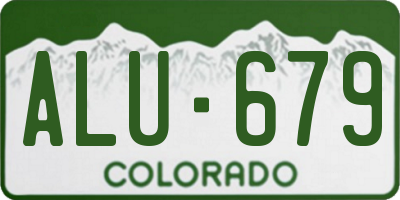 CO license plate ALU679