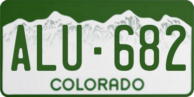 CO license plate ALU682
