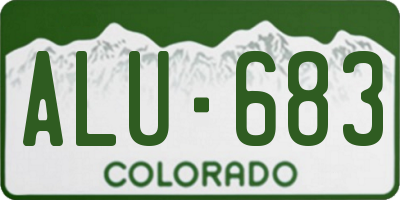 CO license plate ALU683