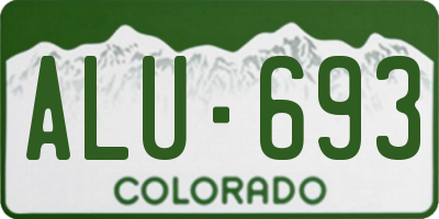 CO license plate ALU693