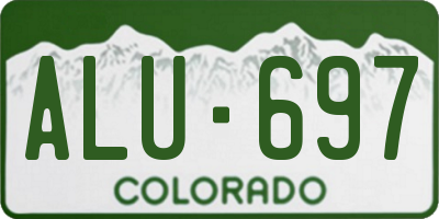 CO license plate ALU697