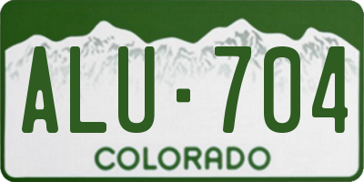 CO license plate ALU704
