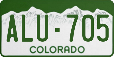 CO license plate ALU705