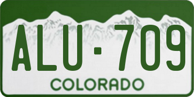CO license plate ALU709