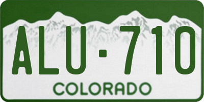 CO license plate ALU710