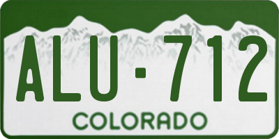CO license plate ALU712